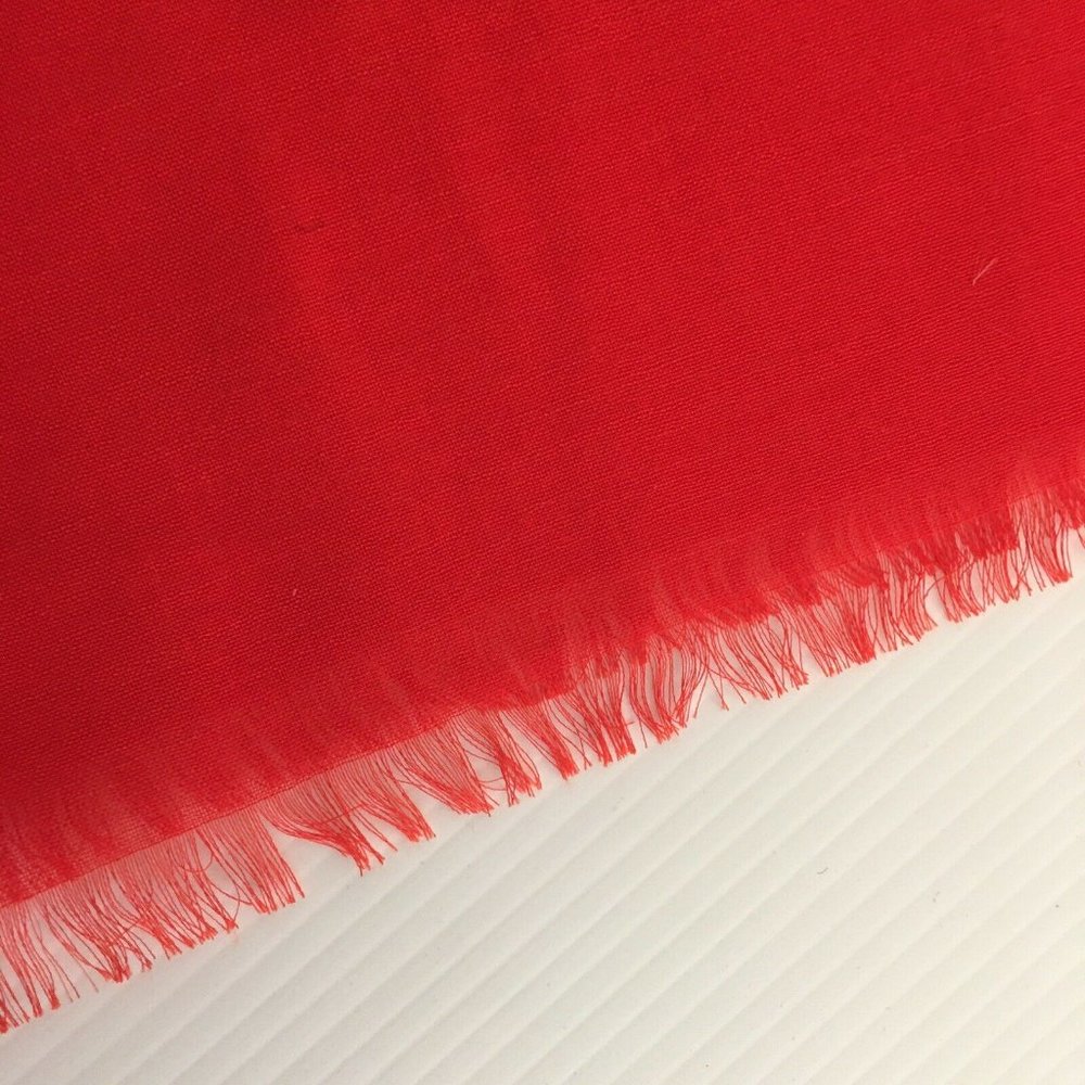 Womens Vintage Scarf Japan Red 51" x 48" Lightweight Acrylic - Picture 3 of 11